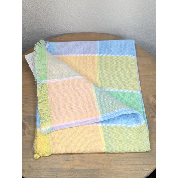 NEW Vtg Three Weavers Unisex Handwoven Baby Blanket 36 x 38 Cottagecore Acrylic - Picture 6 of 7